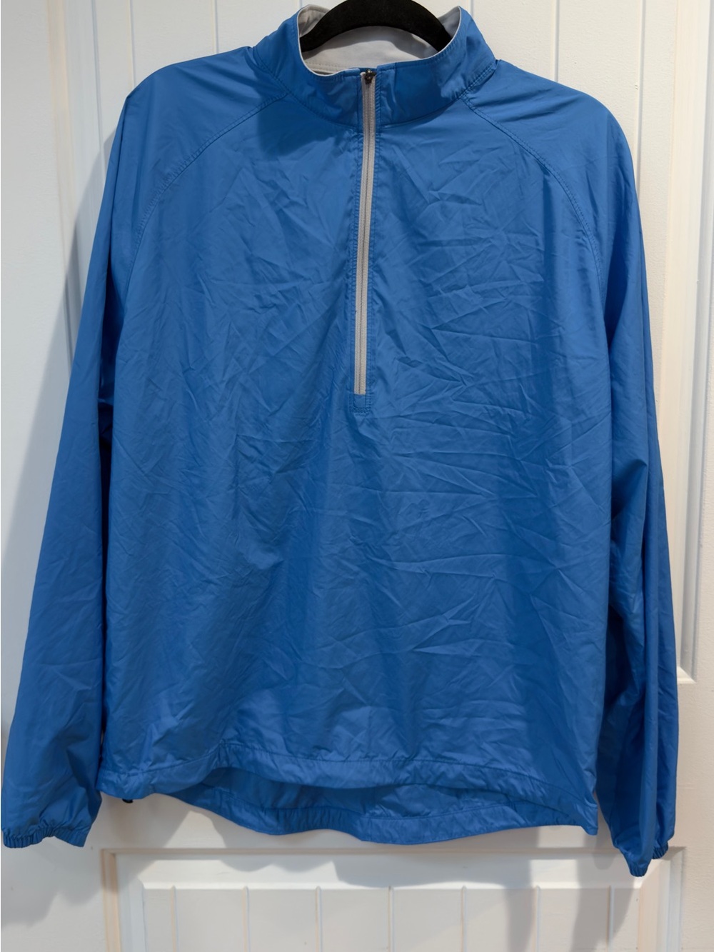 Peter Millar Men’s Blue 1/4 Zip Windbreaker Pullover Jacket Mock Neck Medium